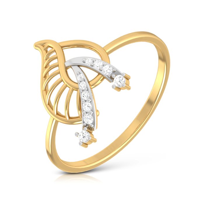 14k Gold 0.05 ct Natural Diamond Rings For Women's Gift Daily Wear - Image 1