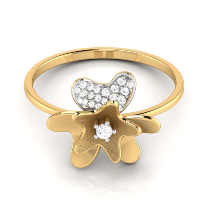 14k Gold 0.07 ct Natural Diamond Rings For Women's Gift Daily Wear - Image 6