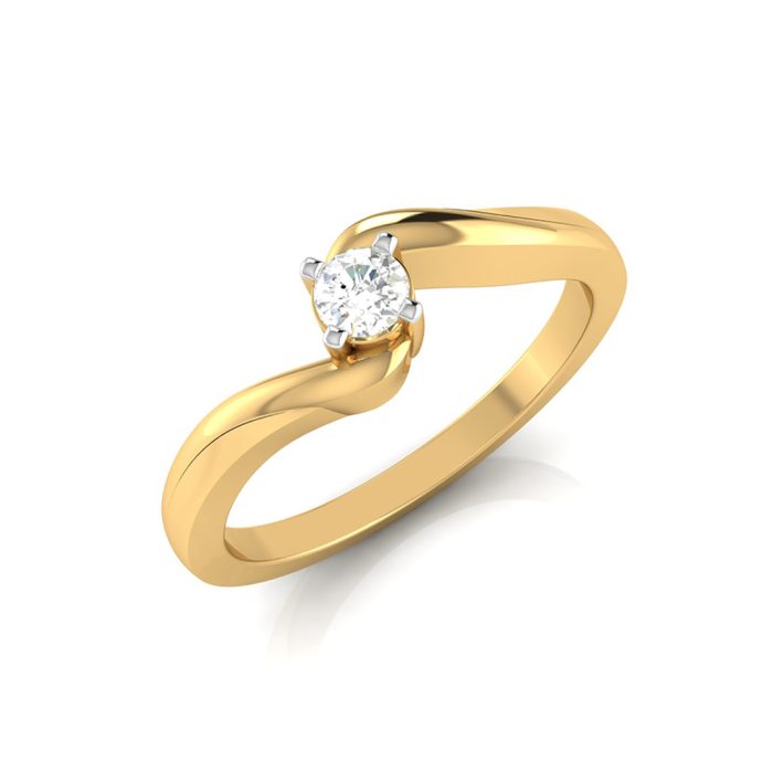 14k Gold 0.08 ct Natural Diamond Rings For Women's Gift Daily Wear - Image 1