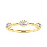14k Gold Natural Diamond Rings For Women's Gift Daily Wear