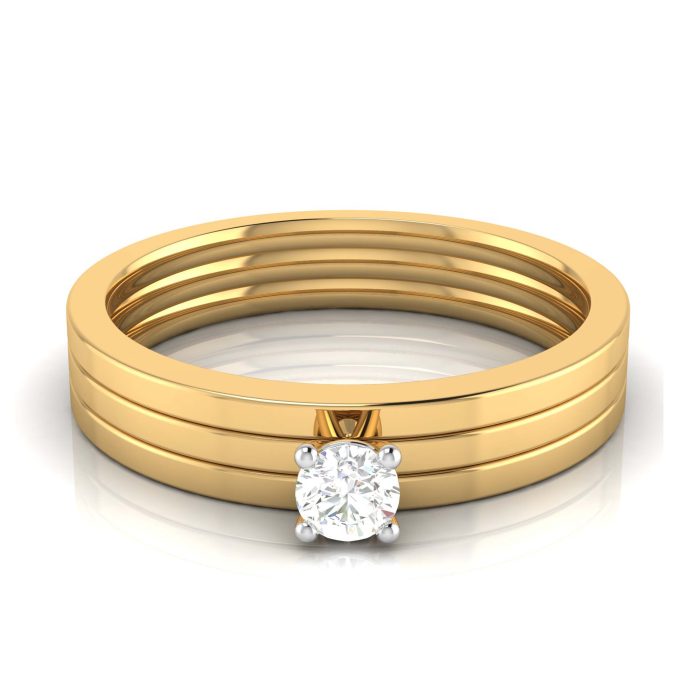 14k Gold 0.13 ct Natural Diamond Engagement Wedding Bands - Image 6