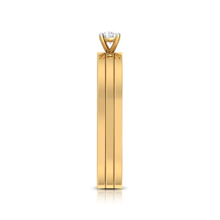 14k Gold 0.13 ct Natural Diamond Engagement Wedding Bands - Image 8