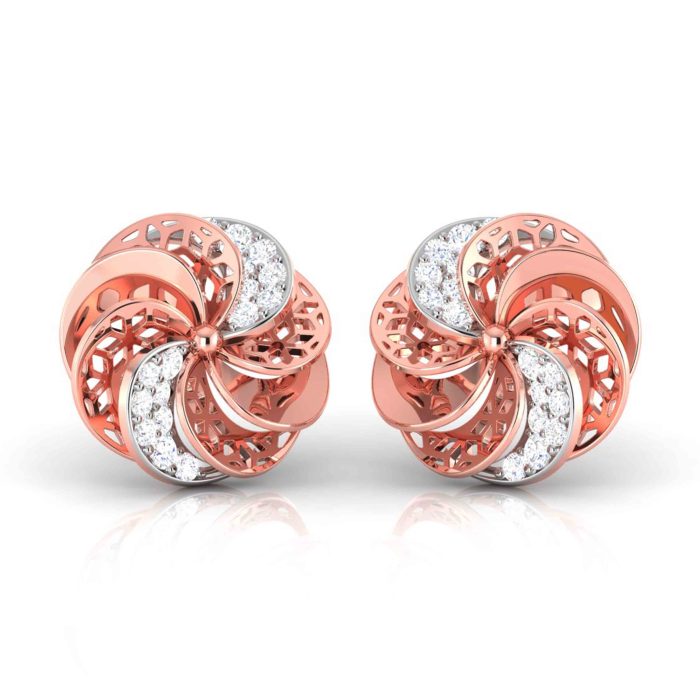 0.29 ct Natural Diamond Earrings 14k Yellow, Rose White Gold - Image 2