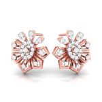0.48 ct Natural Diamond Earrings 14k Yellow, Rose White Gold - Image 3