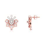0.48 ct Natural Diamond Earrings 14k Yellow, Rose White Gold - Image 5