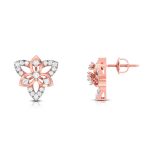 0.39 ct Natural Diamond Earrings 14k Yellow, Rose White Gold - Image 5