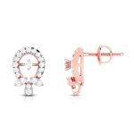 0.48 ct Natural Diamond Earrings 14k Yellow, Rose White Gold - Image 4