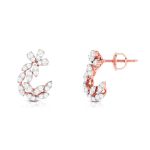 0.47 ct Natural Diamond Earrings 14k Yellow, Rose White Gold - Image 4