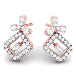 0.40 ct Natural Diamond Earrings 14k Yellow, Rose White Gold - Image 3