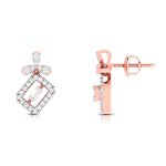 0.40 ct Natural Diamond Earrings 14k Yellow, Rose White Gold - Image 5