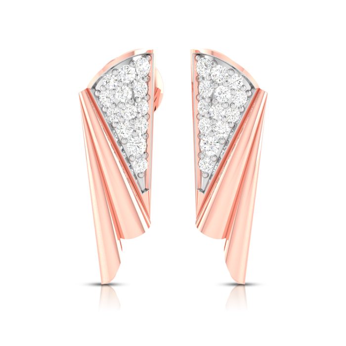 0.35 ct Natural Diamond Earrings 14k Yellow, Rose White Gold - Image 2