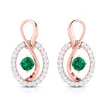 0.55 ct Natural Diamond Earrings 14k Yellow, Rose White Gold - Image 2