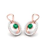 0.55 ct Natural Diamond Earrings 14k Yellow, Rose White Gold - Image 4