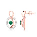 0.55 ct Natural Diamond Earrings 14k Yellow, Rose White Gold - Image 5