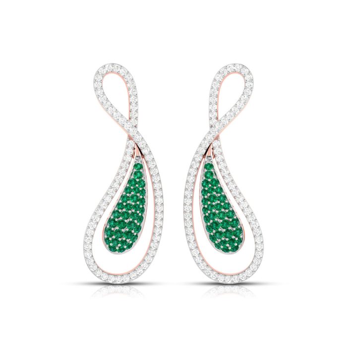 0.78 ct Natural Diamond Earrings 14k Yellow, Rose White Gold - Image 2