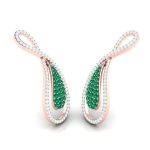 0.78 ct Natural Diamond Earrings 14k Yellow, Rose White Gold - Image 3