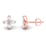 0.30 ct Natural Diamond Earrings 14k Yellow, Rose White Gold - Image 4