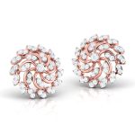 0.48 ct Natural Diamond Earrings 14k Yellow, Rose White Gold - Image 4