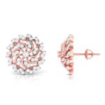 0.48 ct Natural Diamond Earrings 14k Yellow, Rose White Gold - Image 6