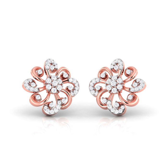 0.29 ct Natural Diamond Earrings 14k Yellow, Rose White Gold - Image 10