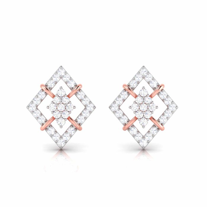 0.27 ct Natural Diamond Earrings 14k Yellow, Rose White Gold - Image 2
