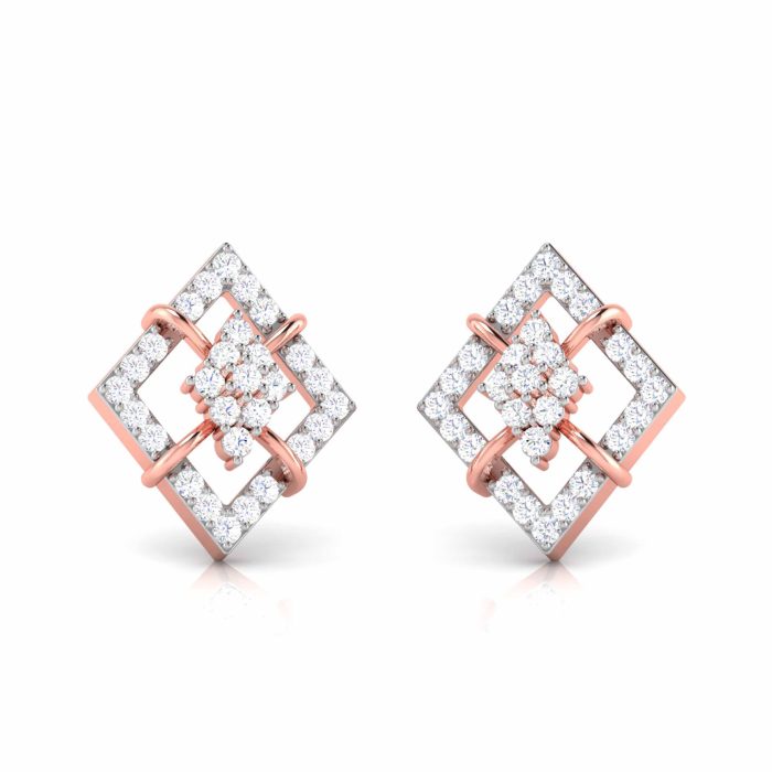 0.27 ct Natural Diamond Earrings 14k Yellow, Rose White Gold - Image 10