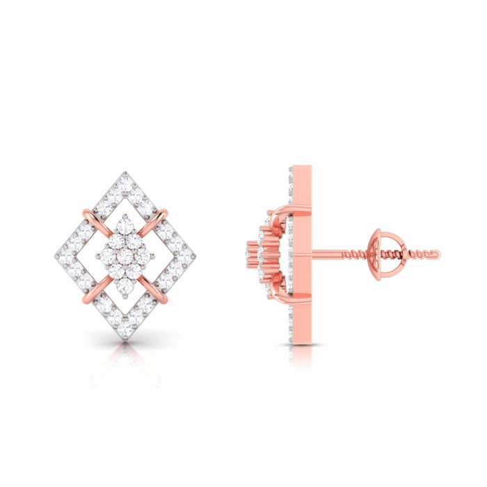 0.27 ct Natural Diamond Earrings 14k Yellow, Rose White Gold - Image 11