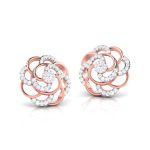 0.42 ct Natural Diamond Earrings 14k Yellow, Rose White Gold - Image 3