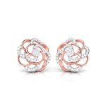 0.42 ct Natural Diamond Earrings 14k Yellow, Rose White Gold - Image 4