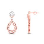 0.48 ct Natural Diamond Earrings 14k Yellow, Rose White Gold - Image 4