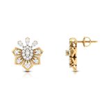 0.48 ct Natural Diamond Earrings 14k Yellow, Rose White Gold - Image 11