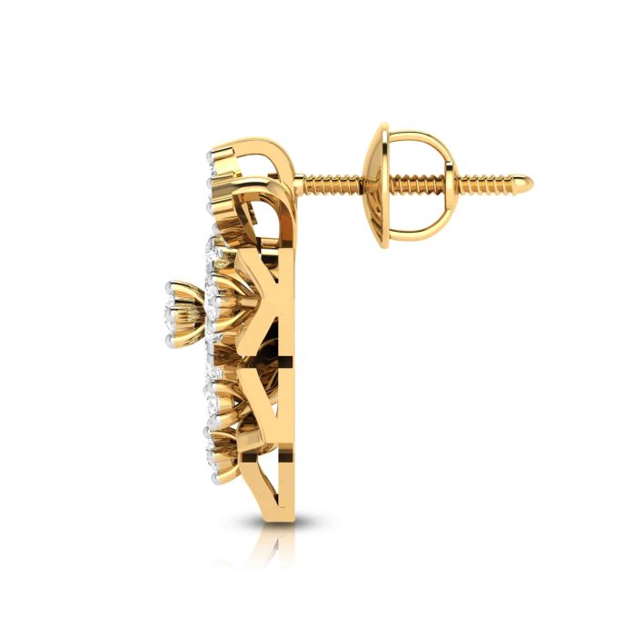 0.48 ct Natural Diamond Earrings 14k Yellow, Rose White Gold - Image 12
