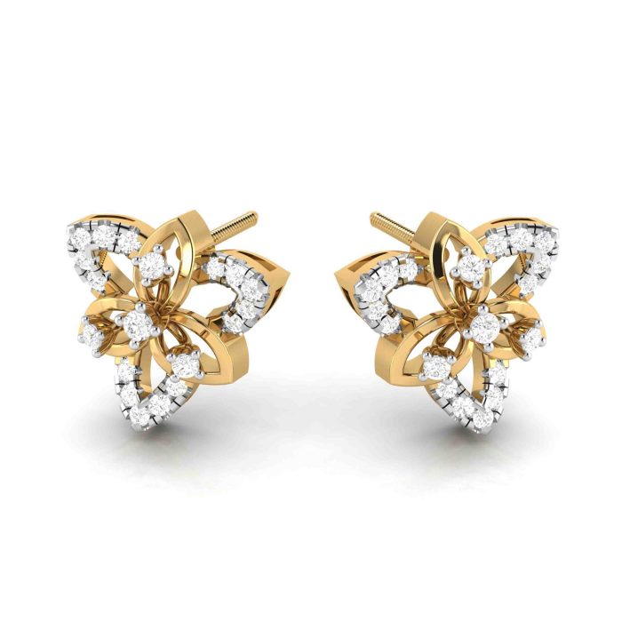 0.39 ct Natural Diamond Earrings 14k Yellow, Rose White Gold - Image 8