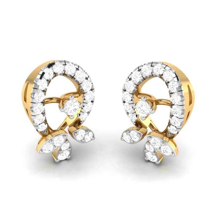 0.48 ct Natural Diamond Earrings 14k Yellow, Rose White Gold - Image 8