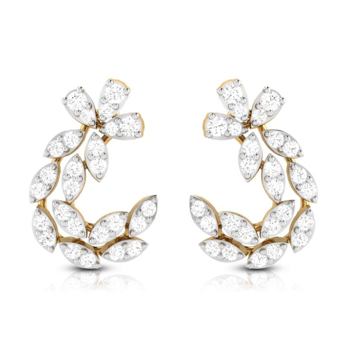 0.47 ct Natural Diamond Earrings 14k Yellow, Rose White Gold - Image 1