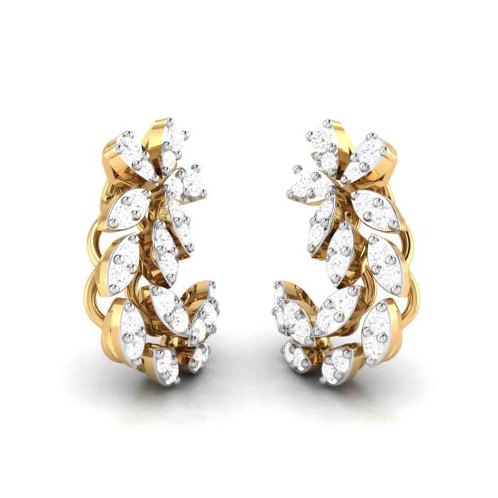 0.47 ct Natural Diamond Earrings 14k Yellow, Rose White Gold - Image 7