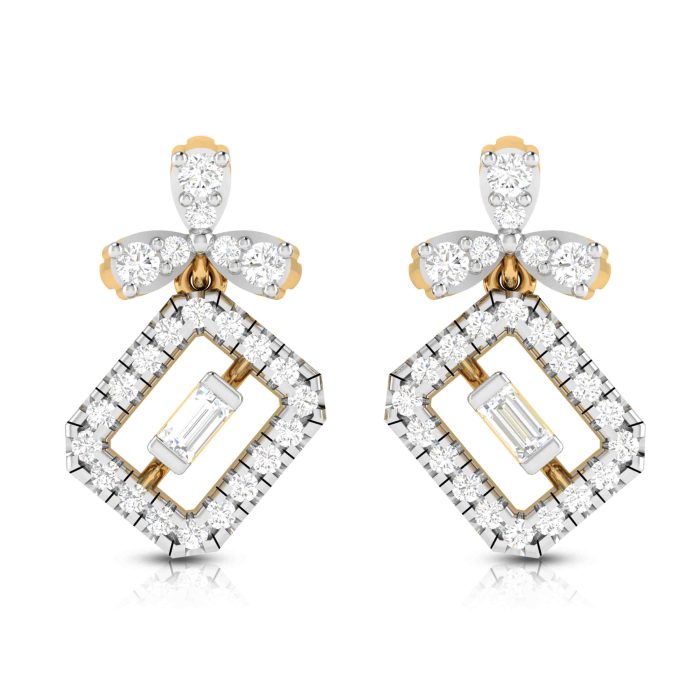 0.40 ct Natural Diamond Earrings 14k Yellow, Rose White Gold - Image 1
