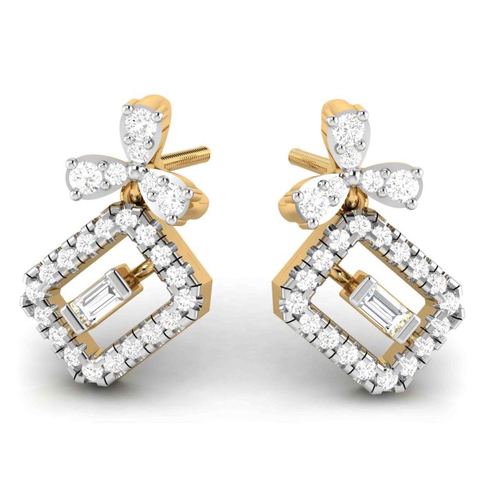 0.40 ct Natural Diamond Earrings 14k Yellow, Rose White Gold - Image 10