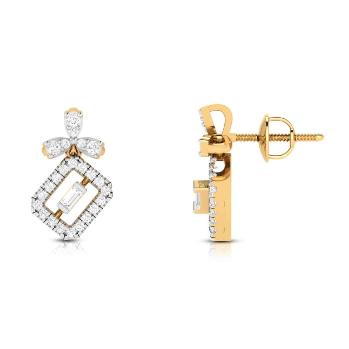 0.40 ct Natural Diamond Earrings 14k Yellow, Rose White Gold - Image 11