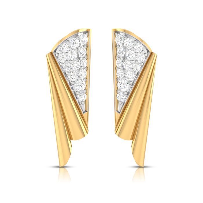 0.35 ct Natural Diamond Earrings 14k Yellow, Rose White Gold - Image 1