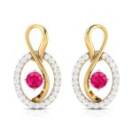 0.55 ct Natural Diamond Earrings 14k Yellow, Rose White Gold