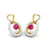 0.55 ct Natural Diamond Earrings 14k Yellow, Rose White Gold - Image 9