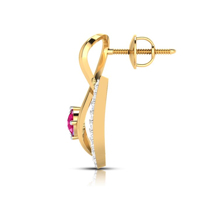 0.55 ct Natural Diamond Earrings 14k Yellow, Rose White Gold - Image 11