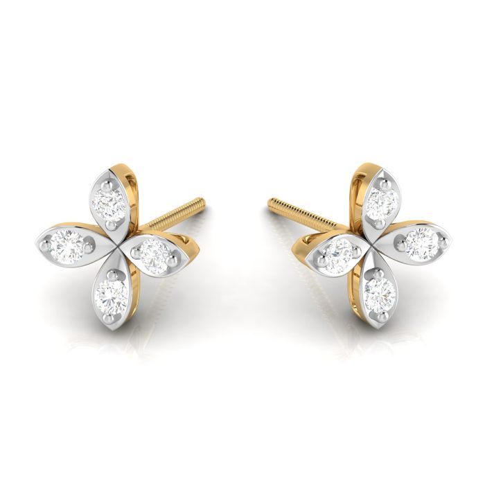 0.30 ct Natural Diamond Earrings 14k Yellow, Rose White Gold - Image 7