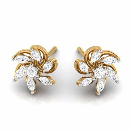 0.30 ct Natural Diamond Earrings 14k Yellow, Rose White Gold