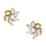 0.30 ct Natural Diamond Earrings 14k Yellow, Rose White Gold - Image 7