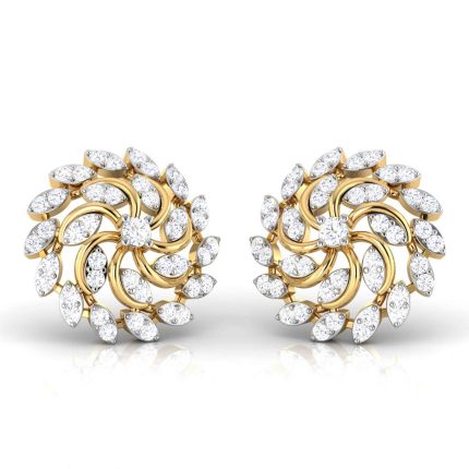 0.48 ct Natural Diamond Earrings 14k Yellow, Rose White Gold