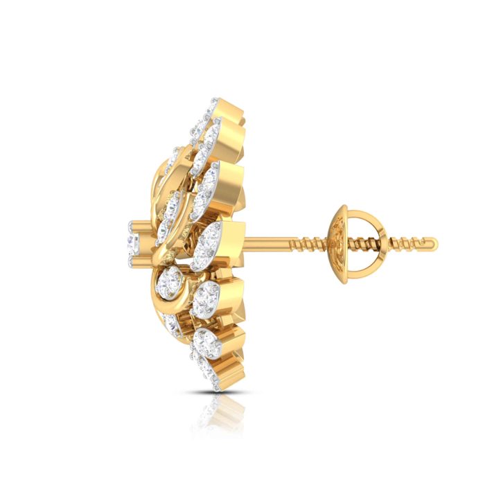 0.48 ct Natural Diamond Earrings 14k Yellow, Rose White Gold - Image 11