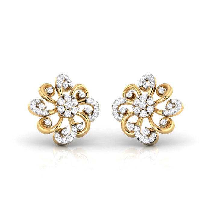 0.29 ct Natural Diamond Earrings 14k Yellow, Rose White Gold - Image 5