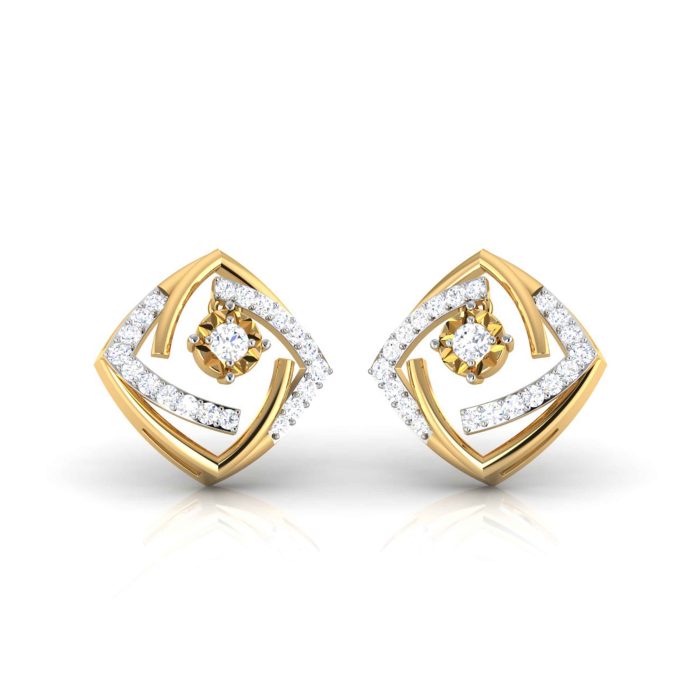 0.41 ct Natural Diamond Earrings 14k Yellow, Rose White Gold - Image 10